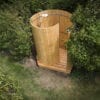 Nordic Seashell udendørs bruser - dronefoto taget fra sommerhus på sydhavsøerne 1